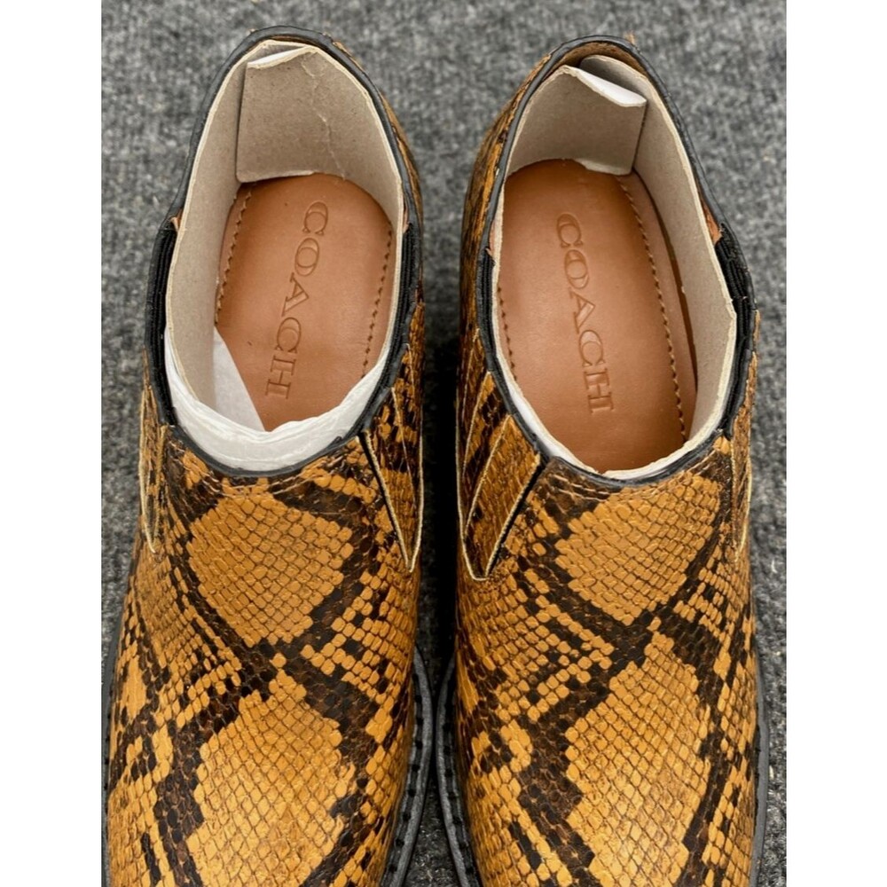 Coach Size 5c Low Western Booties Python Print Bl… - image 8
